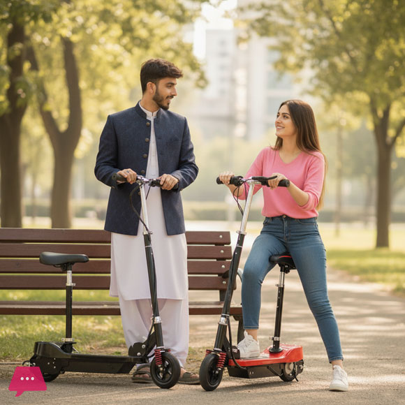 24V Kids E Scooter With Seat Ride on Folding Electric Bike Children Height Adjustable Rechargeable Battery