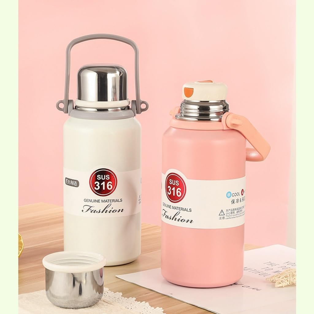 Stainless Steel Tumblers 316 Stainless Steel Vacuum Bottle with Handle 1000ml