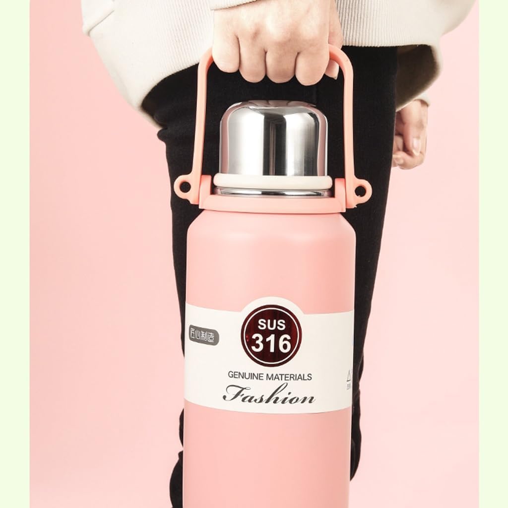 Stainless Steel Tumblers 316 Stainless Steel Vacuum Bottle with Handle 1000ml