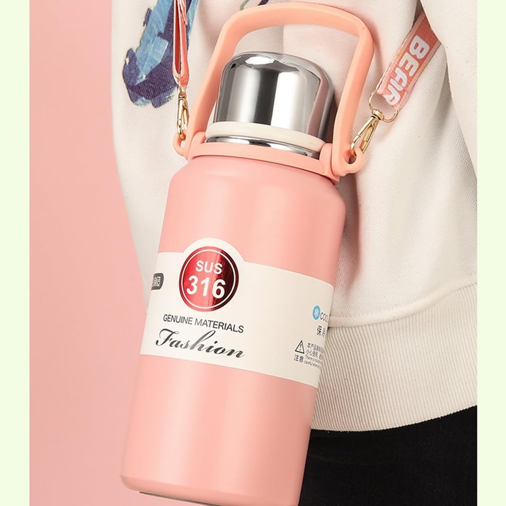 Stainless Steel Tumblers 316 Stainless Steel Vacuum Bottle with Handle 1000ml