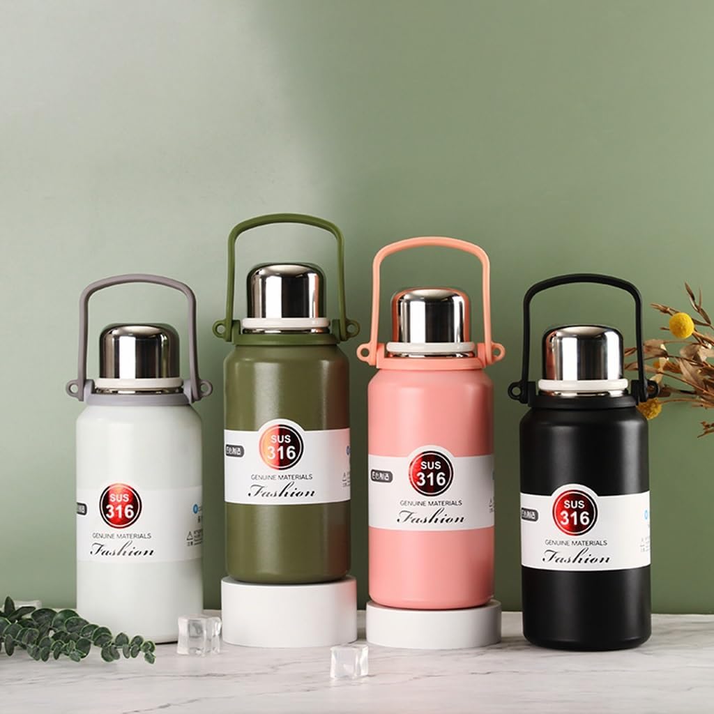 Stainless Steel Tumblers 316 Stainless Steel Vacuum Bottle with Handle 1000ml