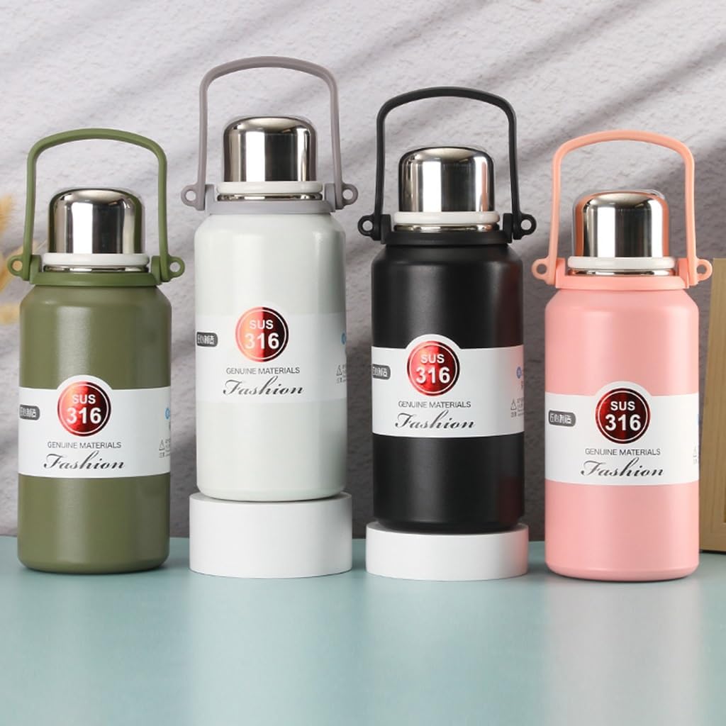 Stainless Steel Tumblers 316 Stainless Steel Vacuum Bottle with Handle 1000ml