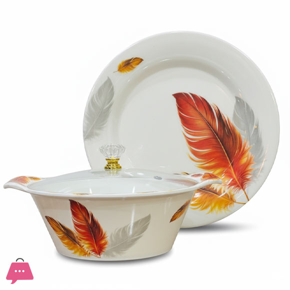 72-Piece Melamine Dinner Set for 8 Persons