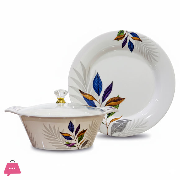 72-Piece Melamine Dinner Set for 8 Persons
