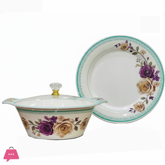 72-Piece Melamine Dinner Set for 8 Persons