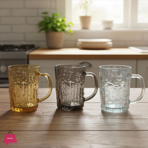 Large Size Beer Mug Glass Mugs for Milk Shakes and Juices 1-Pcs