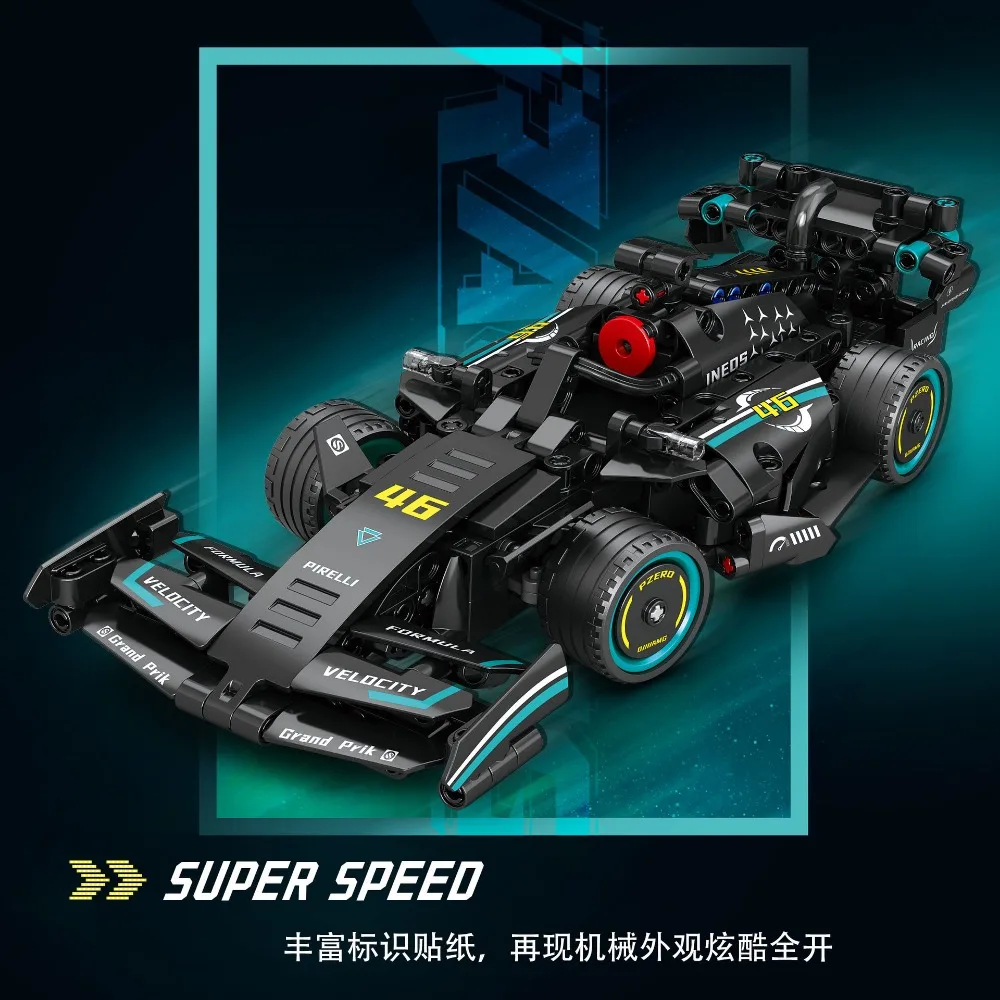 Technical Remote Control F1 Sport Car Building Blocks Supercar Bricks Toy for Adult Kids