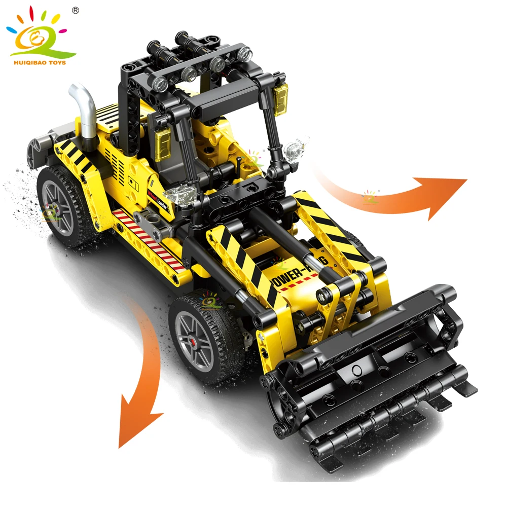 Bulldozer Dump Truck Building Blocks Set for Children Engineering Toys City Construction Bricks, Car Kids Gift