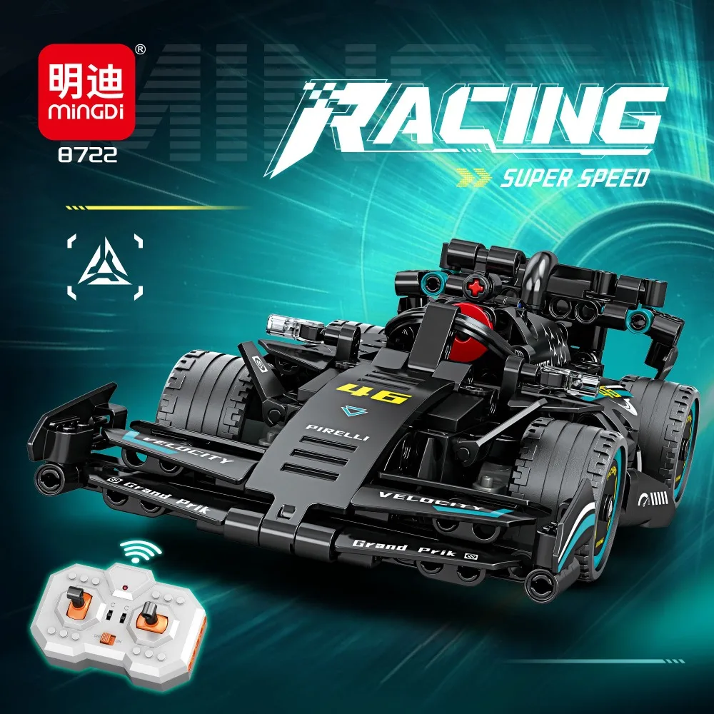 Technical Remote Control F1 Sport Car Building Blocks Supercar Bricks Toy for Adult Kids