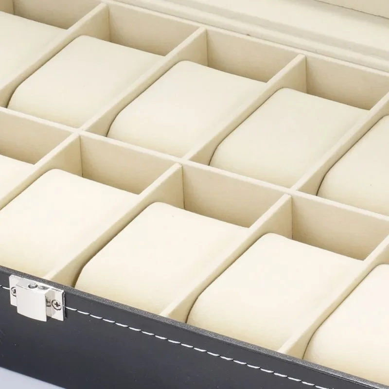 Watch Display Case Organizer with Glass 12- Slots