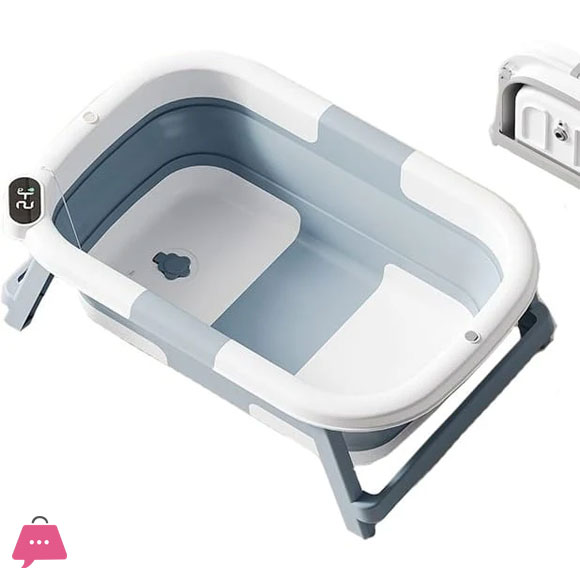 Baby Foldable Bath Tub with Temperature Monitor
