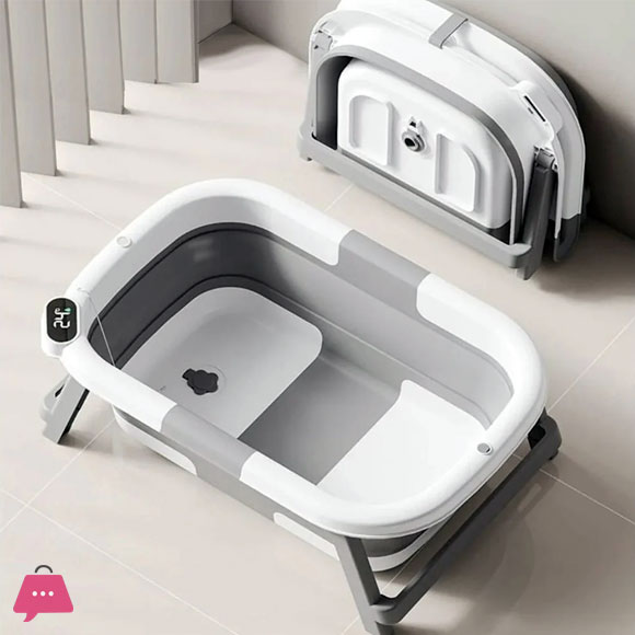 Baby Foldable Bath Tub with Temperature Monitor