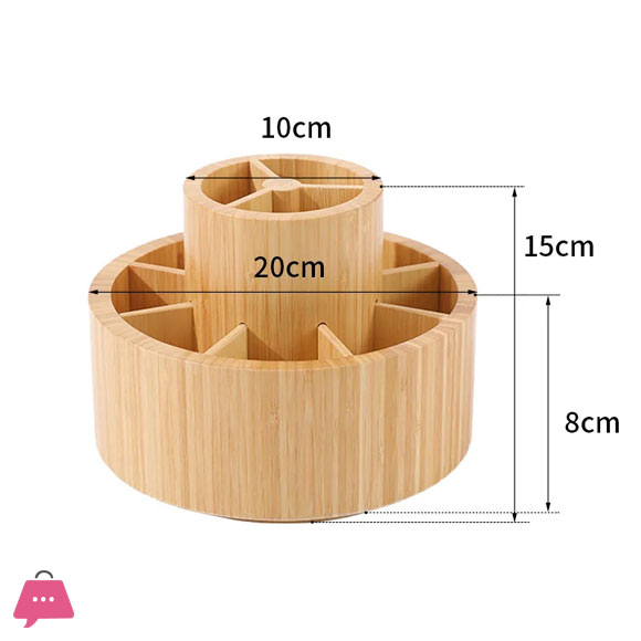 Bamboo Multi-purpose Holder Makeup Tool Storage Box Stationery Storage Holders