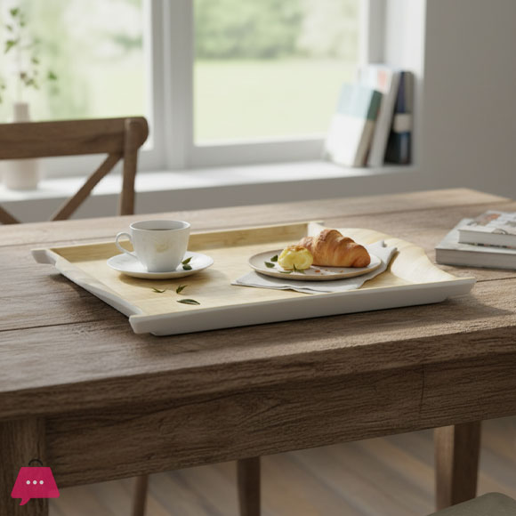 Biodegradable Bamboo Fiber Serving Tray