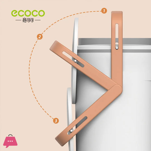 ECOCO Kitchen Trash Can Wall Mounted Trash Bin With Lid