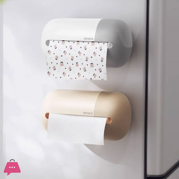 ECOCO Multi-Functional Wall-Mounted Tissue Box with Tissue inside