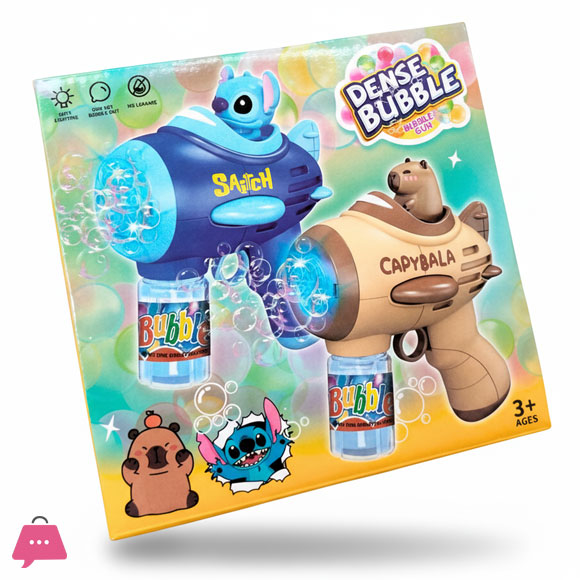 Electric Bubble Gun Toy with Soft Lighting kuromi , Bluey , Stitch
