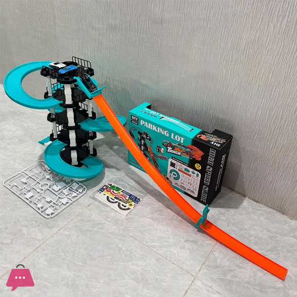 High Speed Slide Parking Lot Track Toy 74-Pcs