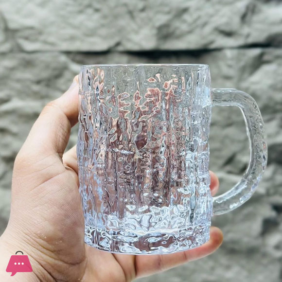 Large Size Beer Mug Glass Mugs for Milk Shakes and Juices 1-Pcs