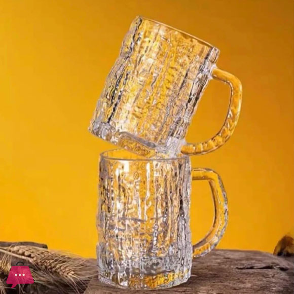 Large Size Beer Mug Glass Mugs for Milk Shakes and Juices 1-Pcs