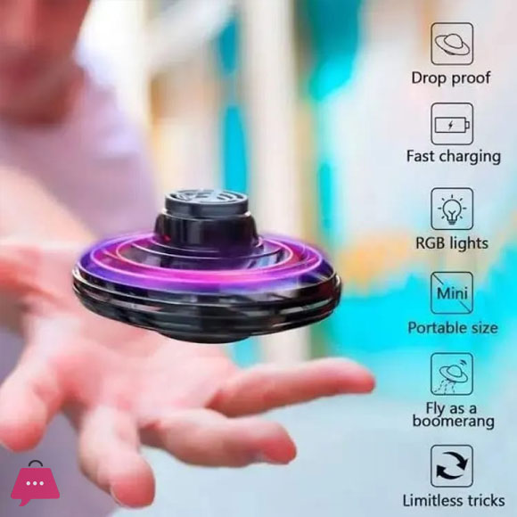 LED Mini Drone with Boomerang Function - Fun Spinner Flying Toy for Kids Perfect for Indoor and Outdoor Play