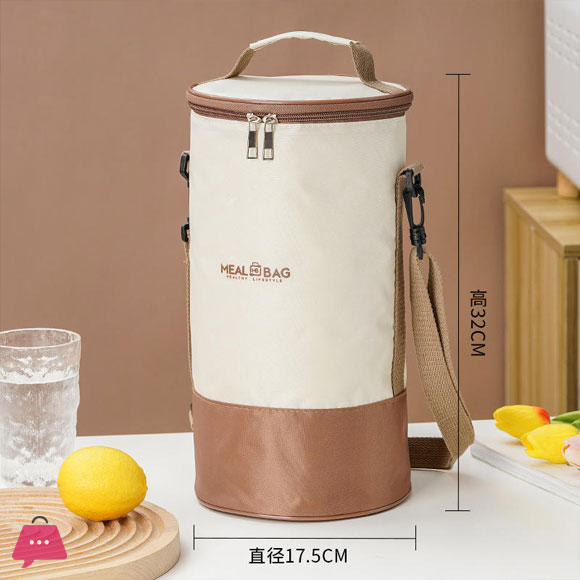 MEAL BAG Student Bento Waterproof Aluminum Foil Thermal Handbag with Steel Lunch Box
