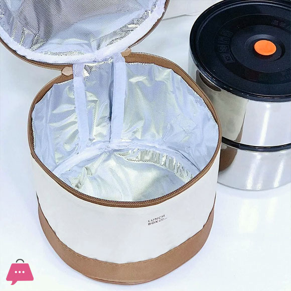 MEAL BAG Student Bento Waterproof Aluminum Foil Thermal Handbag with Steel Lunch Box