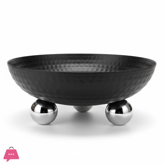 Modern Hammered Footed Bowl