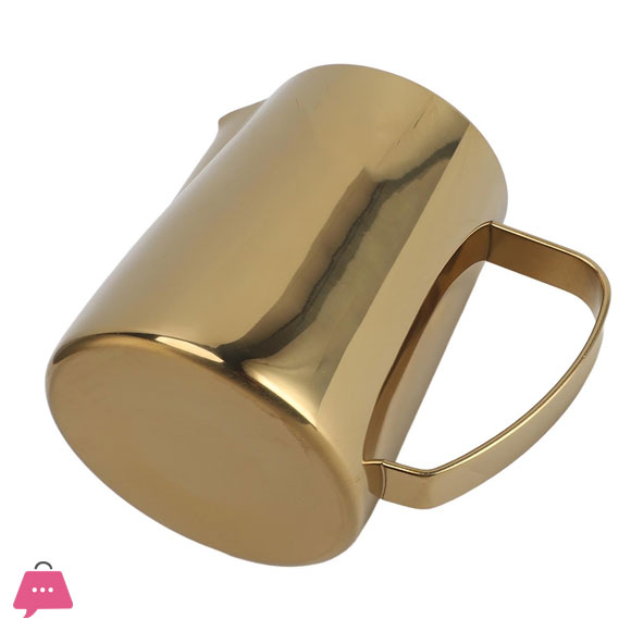 Multipurpose Coffee Milk frother Rust Resistant Pointed Spout Gold fl oz