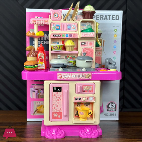 Pretend Play Kitchen Set for Kids 43 Pieces