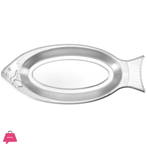 Serving Platter Fish Shaped Stainless Steel Extremely Thick Fish Platter Dishes Serving Plate - 40x25CM