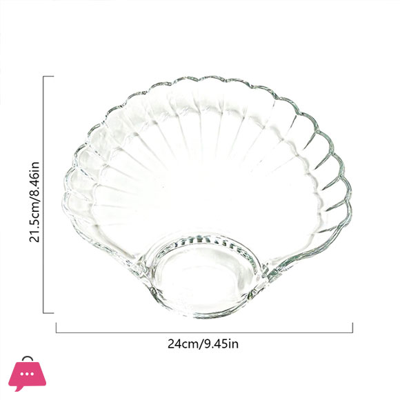 Shell DishTransparent Dumpling Plate Snack Shell Spitting Dish 1PC