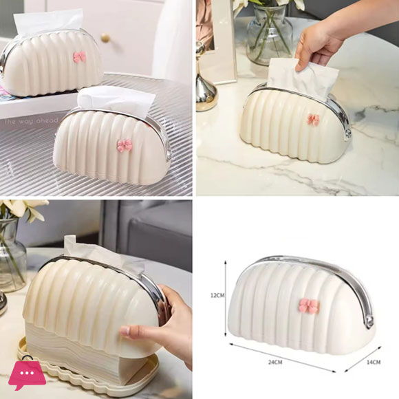 Shell Tissue Box Organizer – Beautiful Tissue Holder for Home Restaurants & Hotels