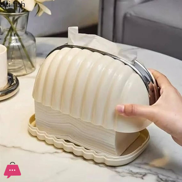 Shell Tissue Box Organizer – Beautiful Tissue Holder for Home Restaurants & Hotels