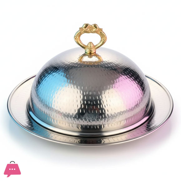 Stainless Steel Dome Serving Platter With Lid