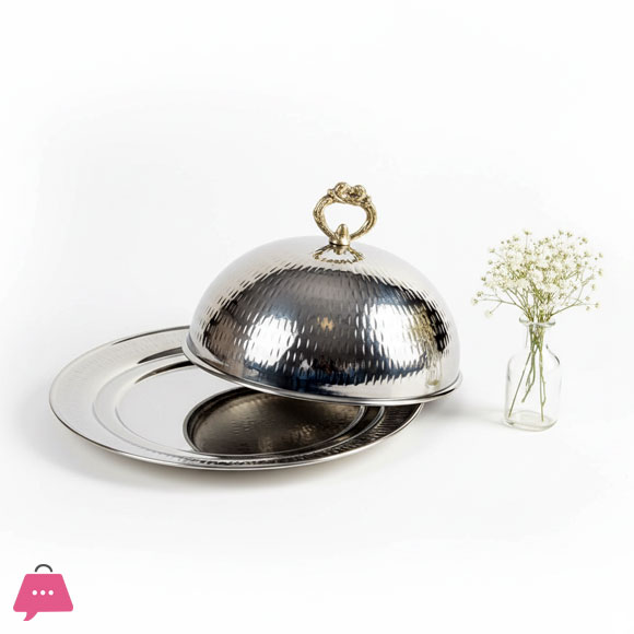 Stainless Steel Dome Serving Platter With Lid