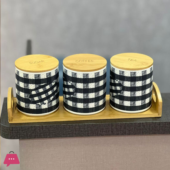 Tea Coffee and Sugar Jar Set of 3