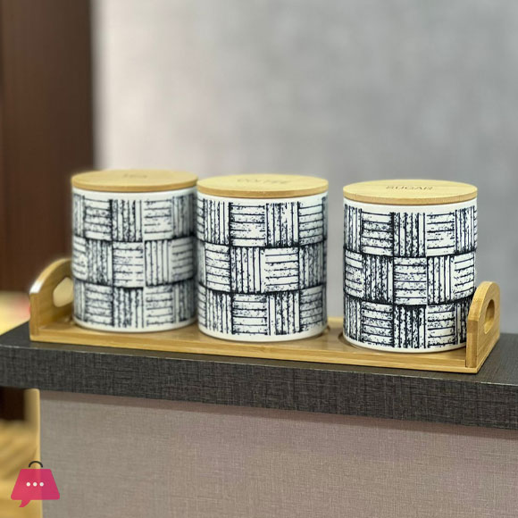 Tea Coffee and Sugar Jar Set of 3