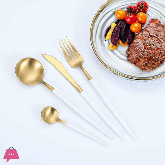 18/10 Stainless Steel Matte Flatware Cutlery Set of 4 Pieces