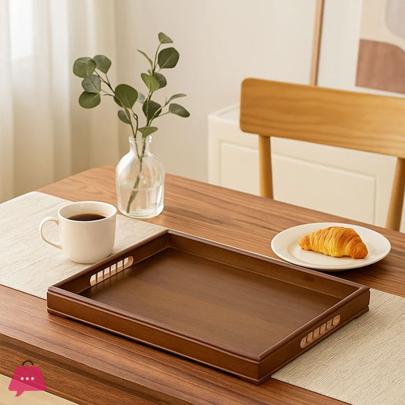 Wooden Tray - Elegant Serving Tray Set of 3