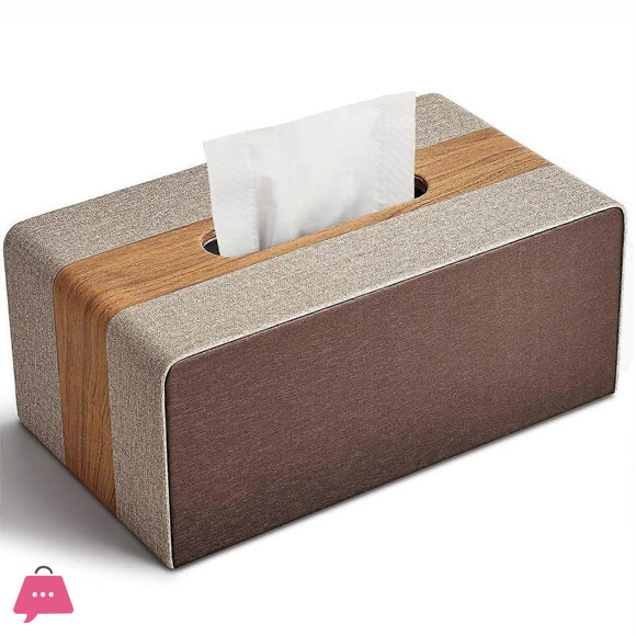 1 Leather Tissue Box, Rectangular Tissue Box