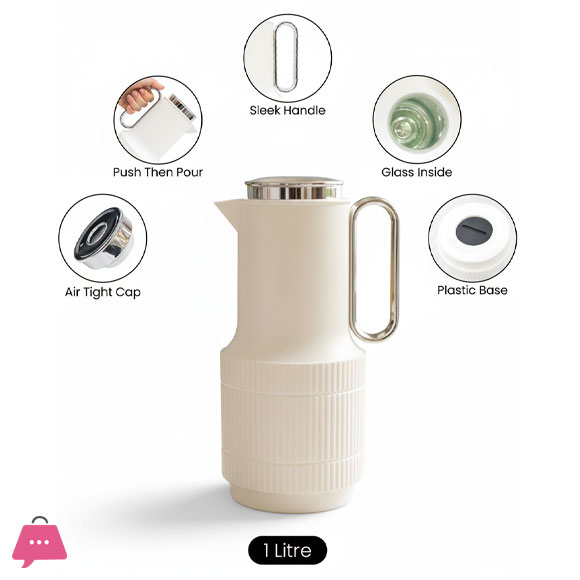 1-Liter Vacuum Insulated Thermos Flask – Keeps Hot & Cold
