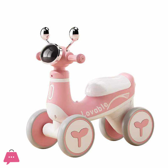 4 Wheel Kids Pedal Balance Bikes Bubble Blowing Ride on Car Toys with Light and Music Player