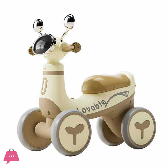 4 Wheel Kids Pedal Balance Bikes Bubble Blowing Ride on Car Toys with Light and Music Player