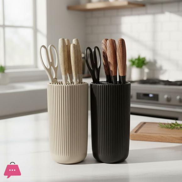 6 Piece Knife Set Kitchen Knives Block Sets with Healthy Anti-Rust Coating Stainless Steel Chef Knife Set