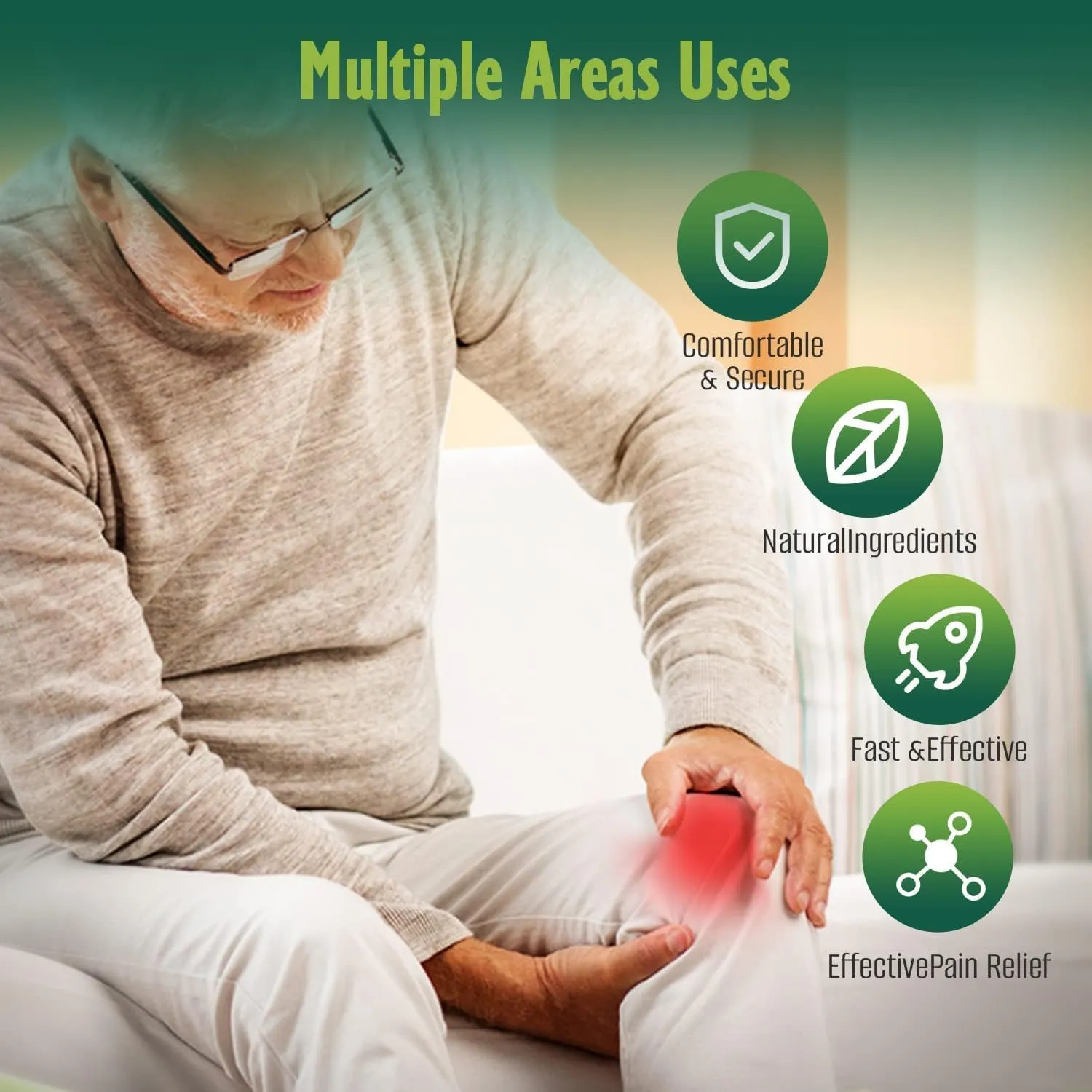 Chinese Herbal Knee Pain Relief Patch – Natural Plaster for Joint, Arthritis, Muscle & Knee Pain (10 Pcs Pack)