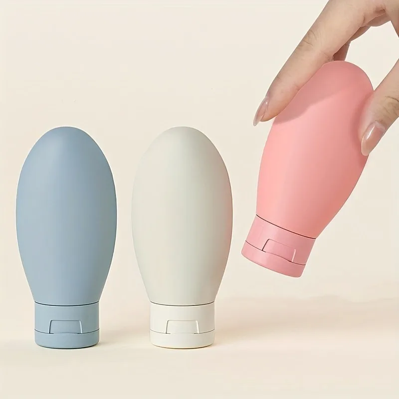 3pcs Set Travel Refillable Cosmetic Containers 60ML Travel Bottles Mini Squeeze Bottles