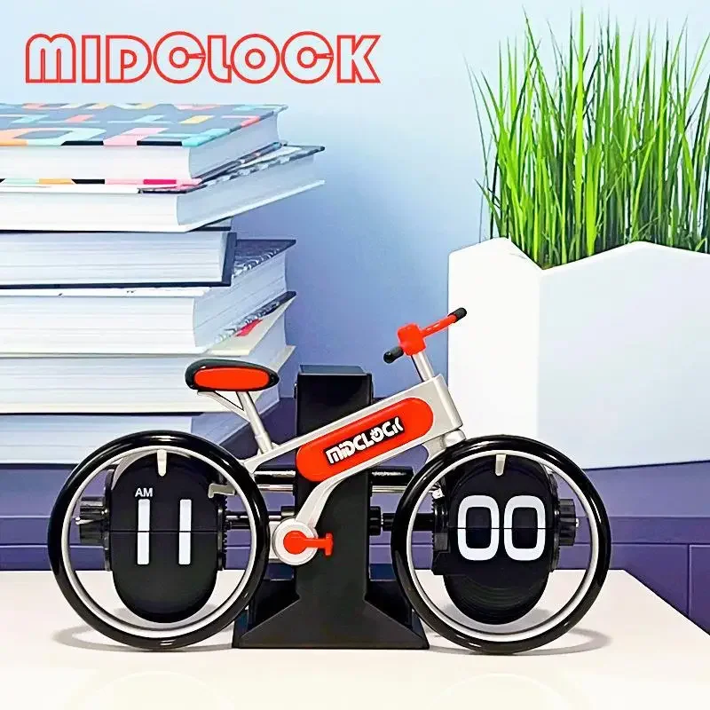 Bicycle Page Turning Clock Bicycle Shaped Flip Page Clocks