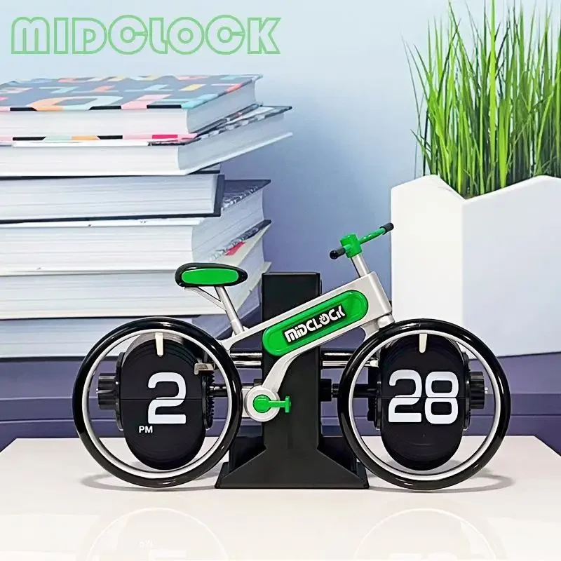 Bicycle Page Turning Clock Bicycle Shaped Flip Page Clocks