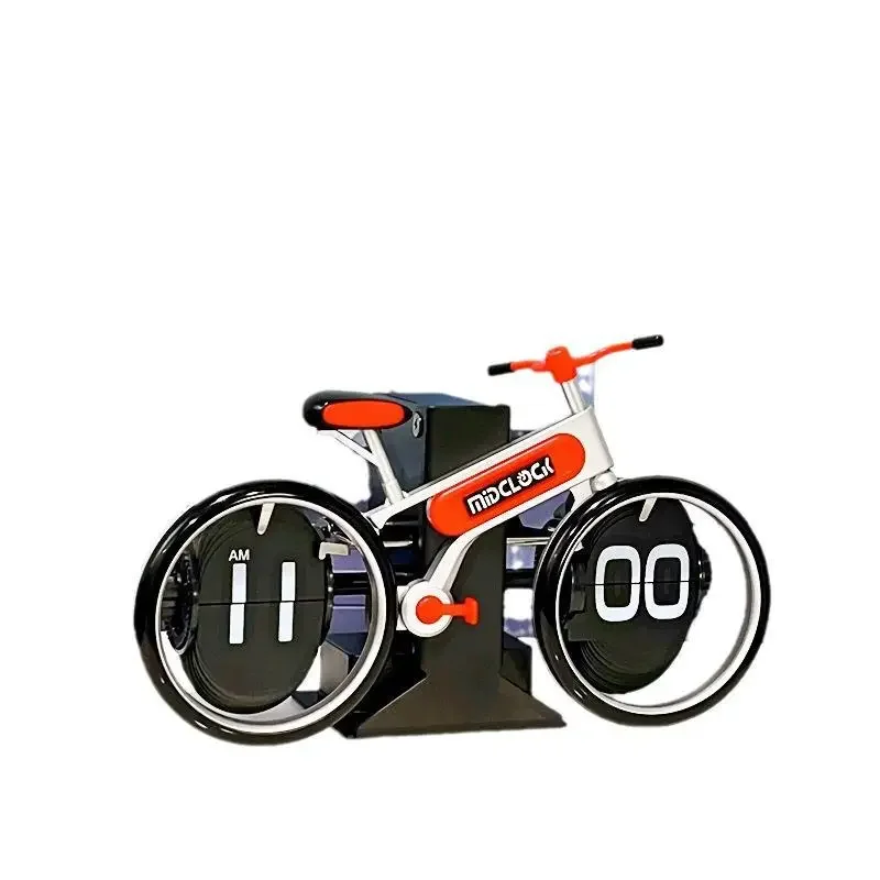 Bicycle Page Turning Clock Bicycle Shaped Flip Page Clocks